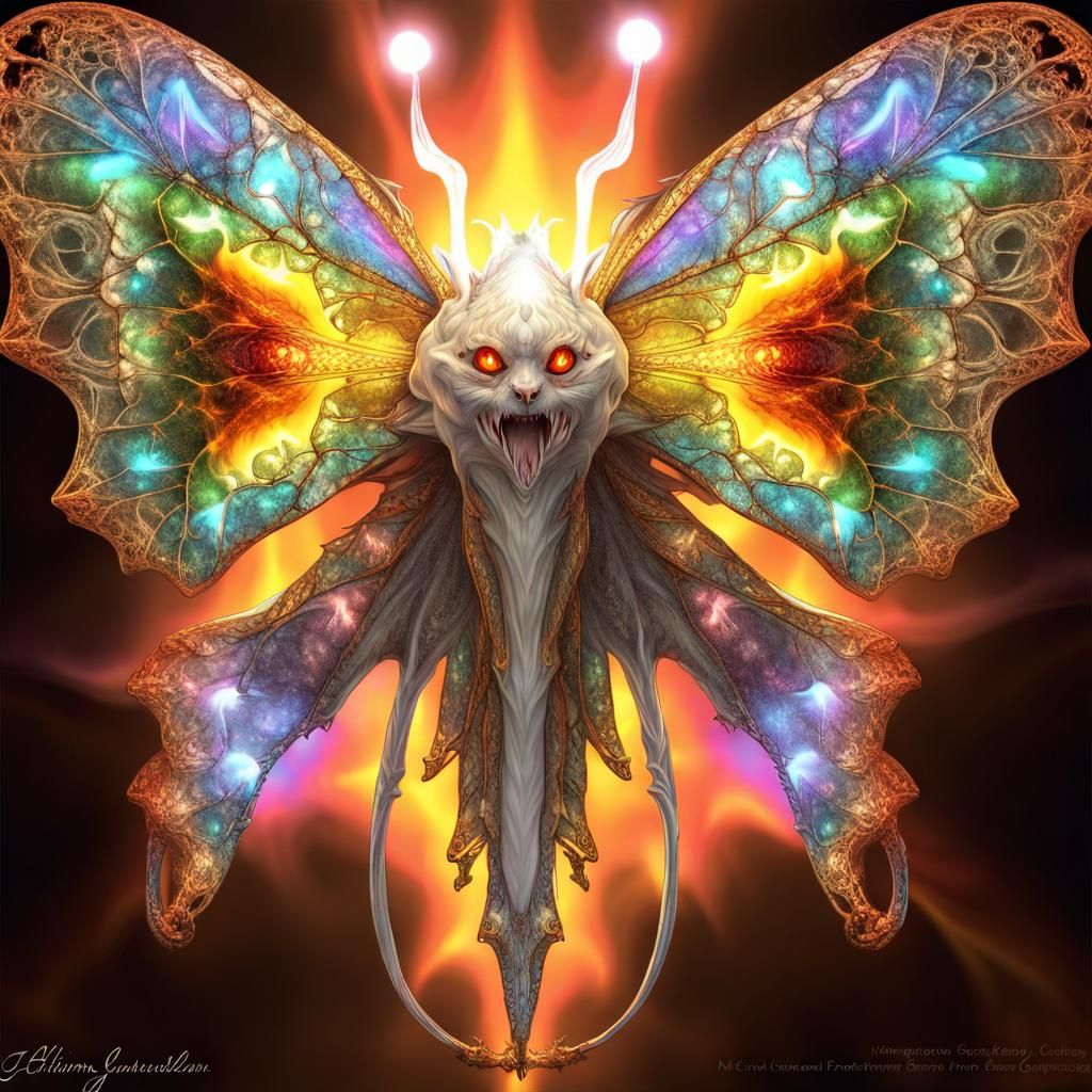 Opalescent Moth Gargoyle Gazebo in Ethereal Forest