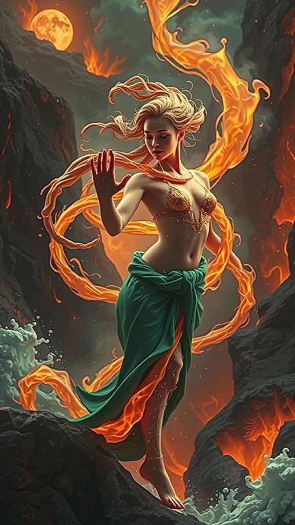 Fire Dancer in a World of Lava