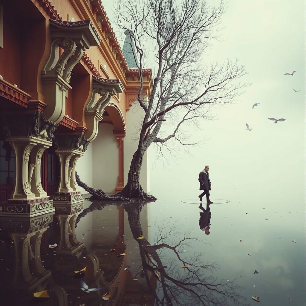 Whimsical House in a Fantastical Landscape