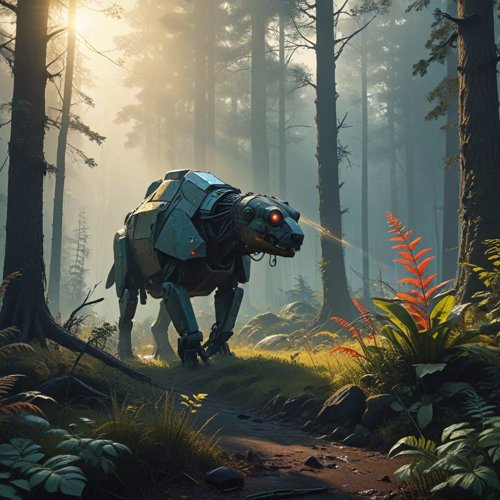 Past and Future Animals Unite in Epic Sci-Fi Forest