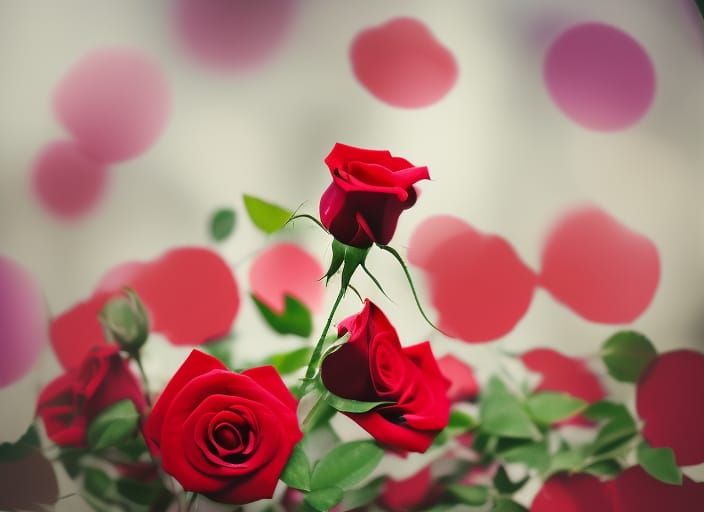 Purple and Red Roses in Professional Photography