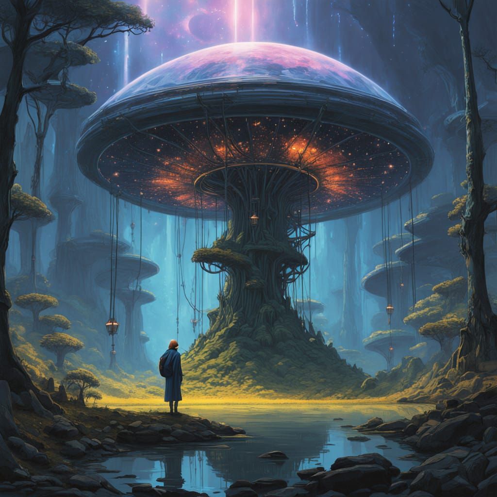Cosmic Elegance Beckons in Shimmering Portal