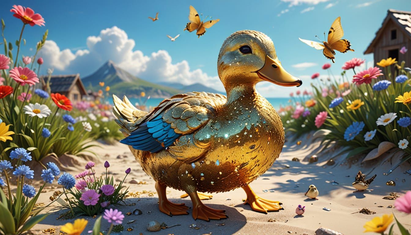 Gentle Giant Guards Village in Sunny Meadow