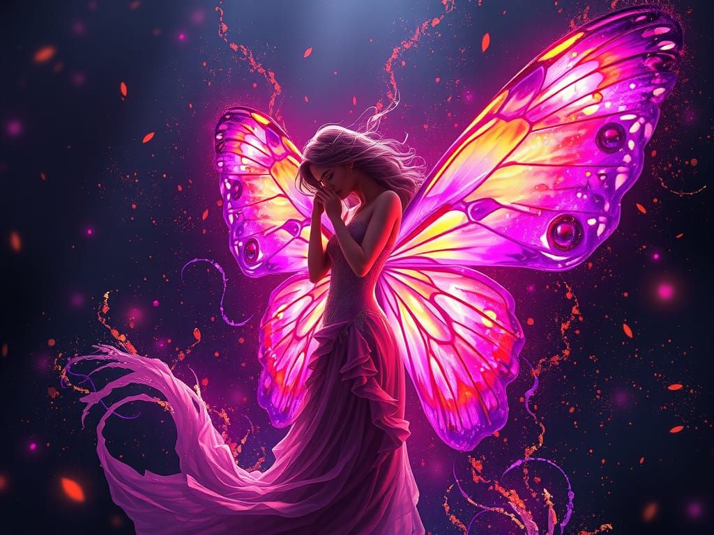Ethereal Butterfly Goddesses in Dark Fantasy Style