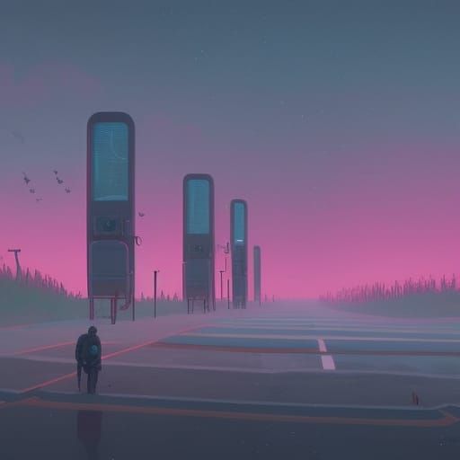 Bleak Future: Rural Sci-Fi Landscape