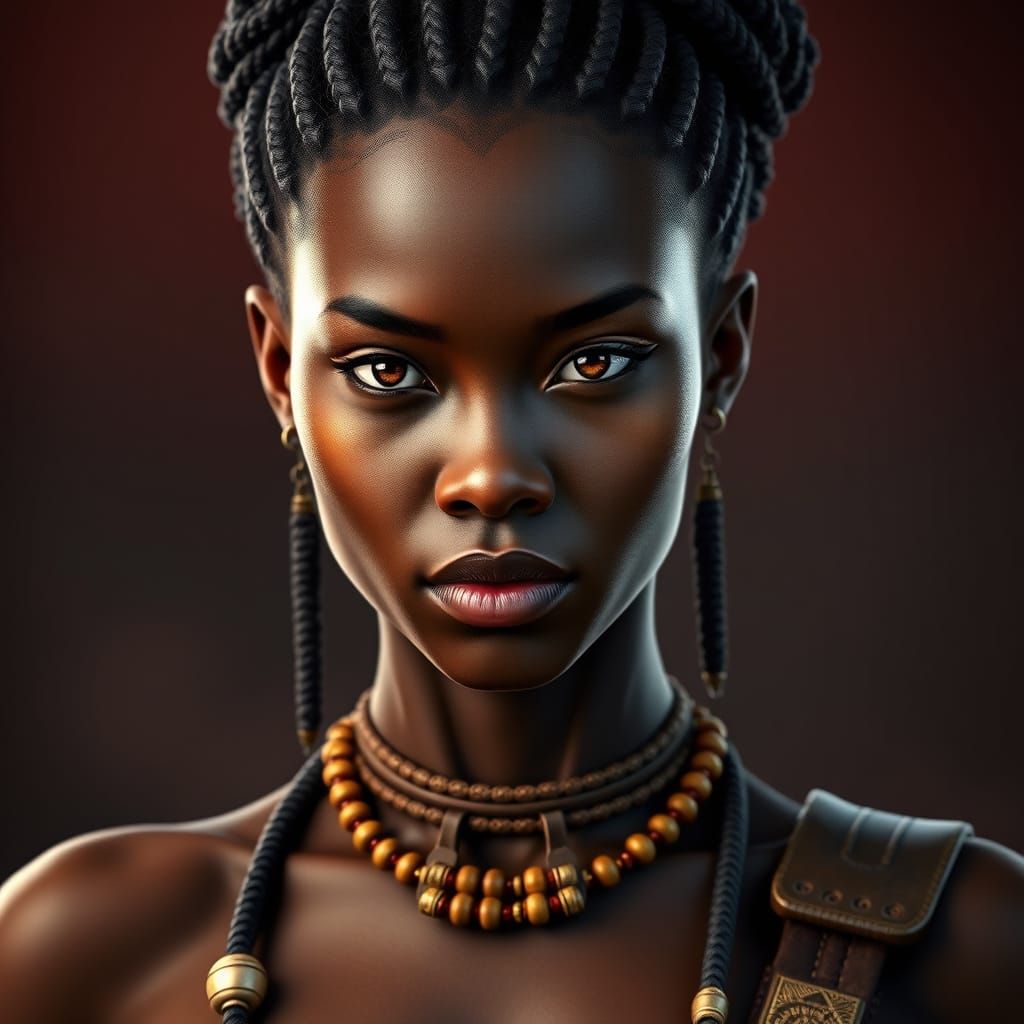 Ekwa: Elite Fire Kingdom Warrior, Epic Fantasy Art