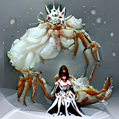 Crystalline Crab Parasite in White Room