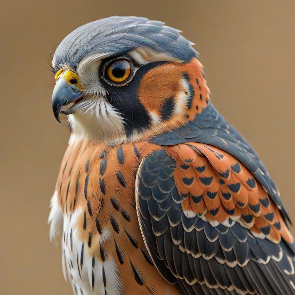 American Kestrel Portrait in Soft Natural Light