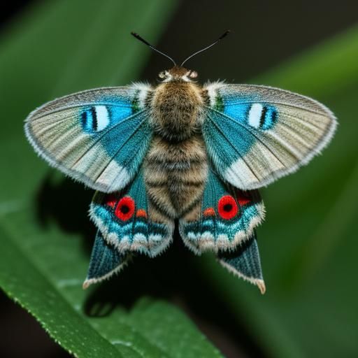 Cinematic Macro Photo of a Cute Moth