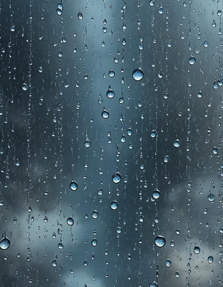 Raindrops on Blue: Detailed Matte Painting