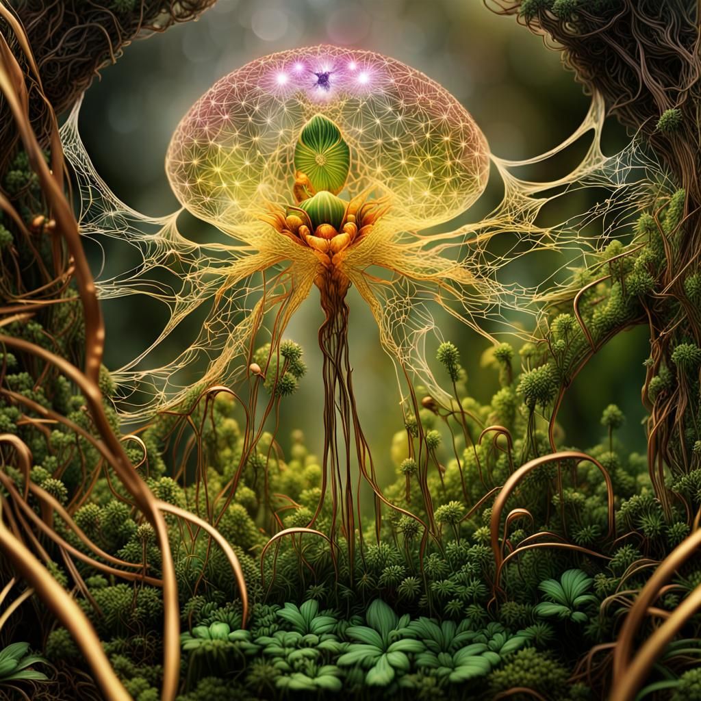 Futuristic Goddess in Fractal Eco-City