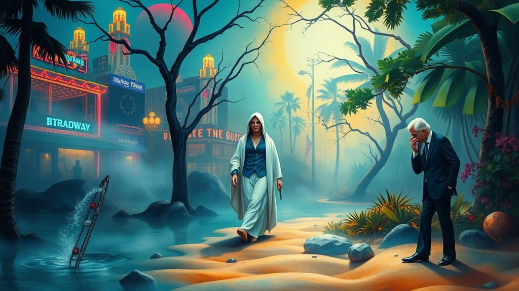 Surrealist Dreamland Unfolds with Art Deco Goddess and Whims...