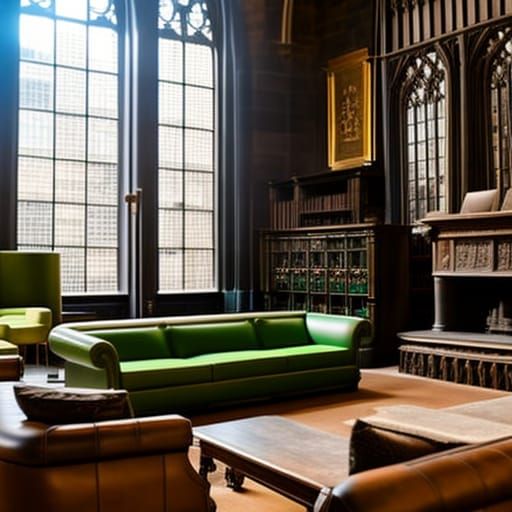 Slytherin Common Room: Hogwarts with Modern Flair