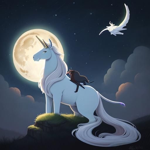 Sparkling Last Unicorn in Fantasycore Style