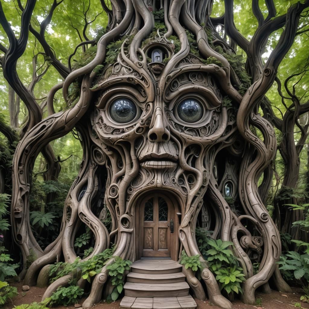 Meditative Garden Tiny House in Visionary Style