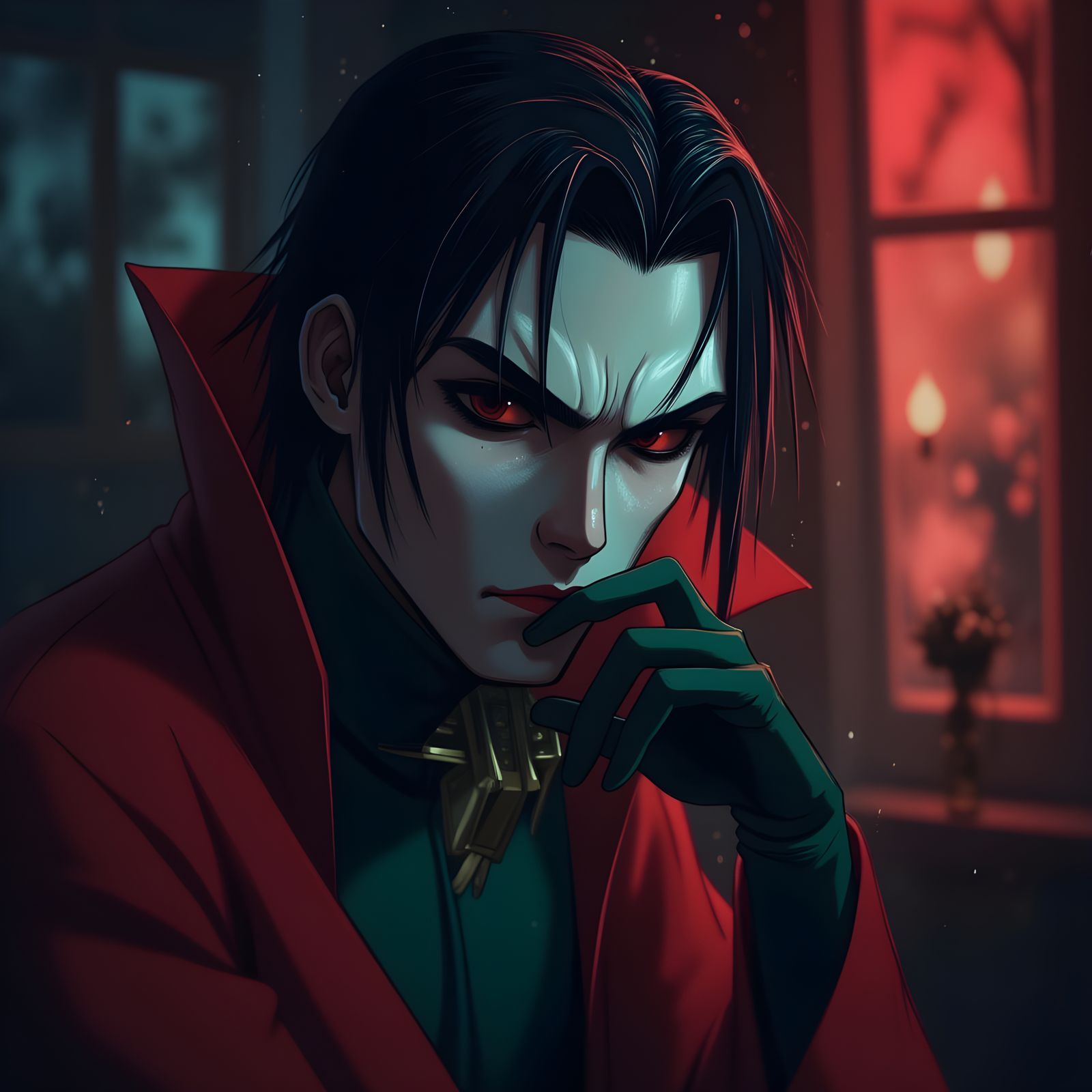 Dracula: Candid Portrait in High-Fashion Style