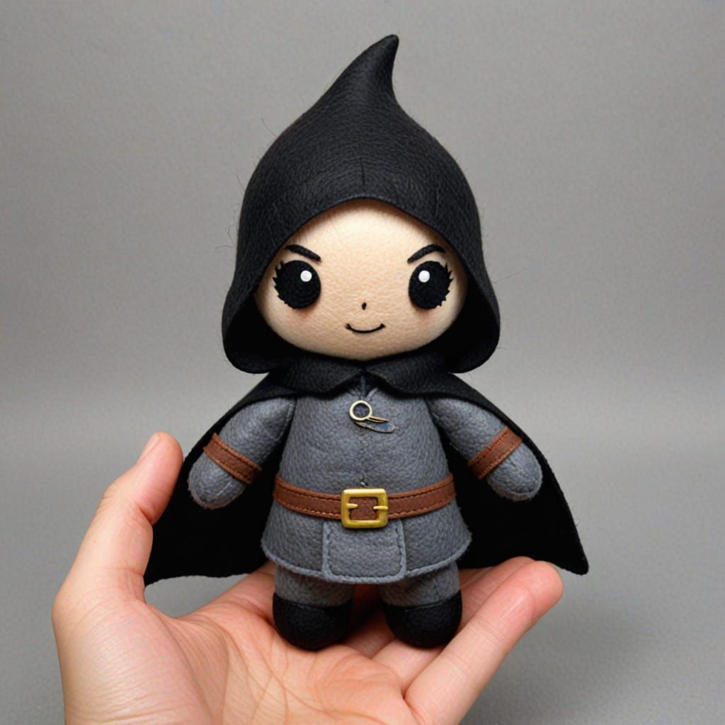 Grimdark Scene in Felt Craft Style