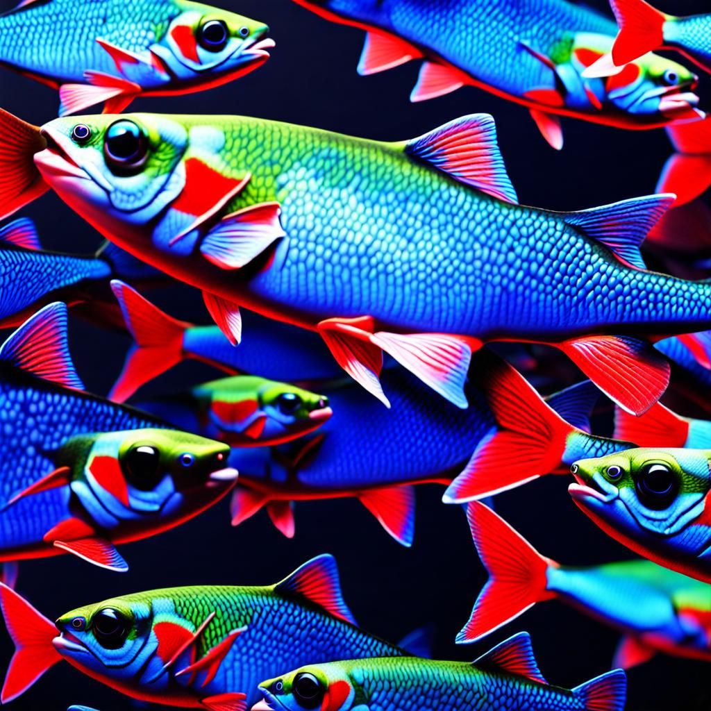 Ultrarealistic Close-Up of a Neon Tetra