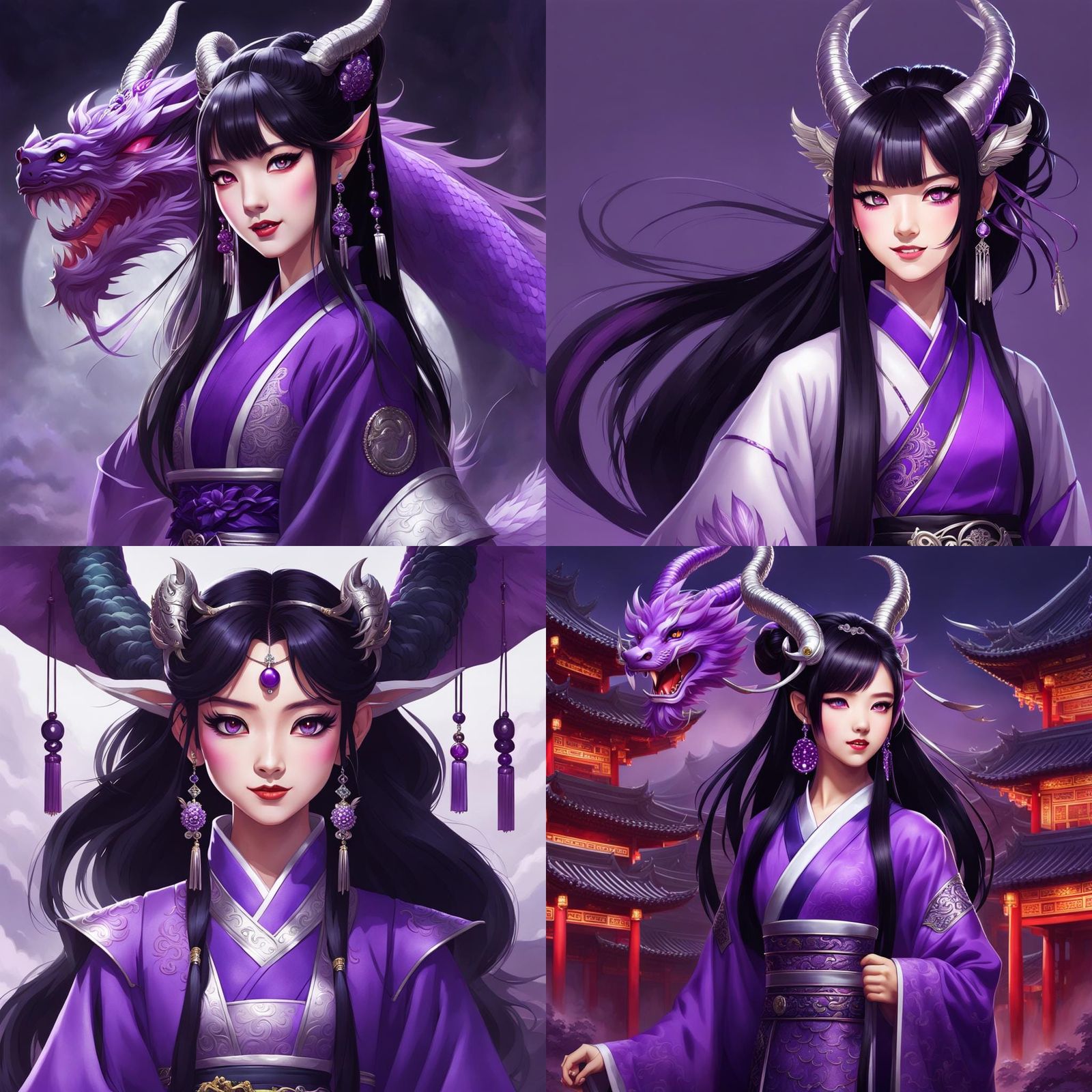 Chinese Dragon Girl with Glasgow Grin