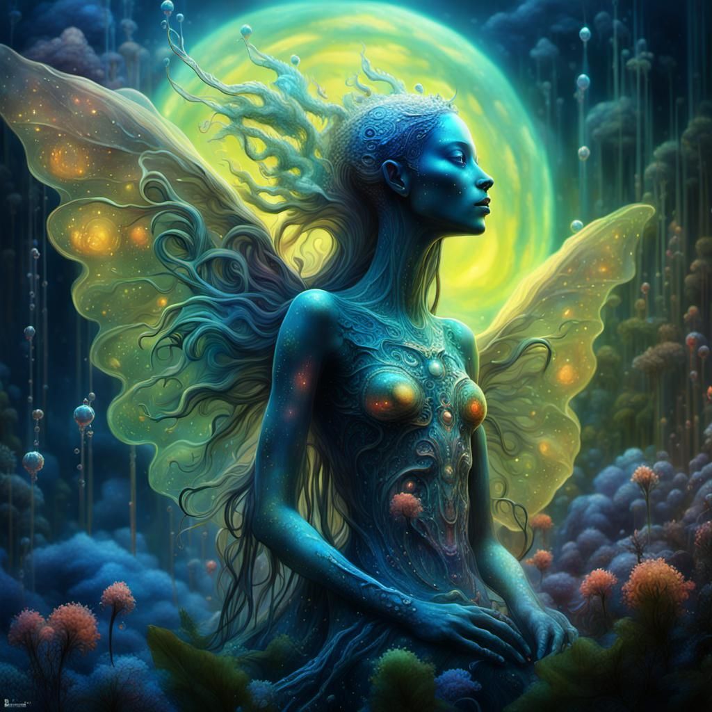 Ethereal Goddess of Venus in a Dreamlike Universe