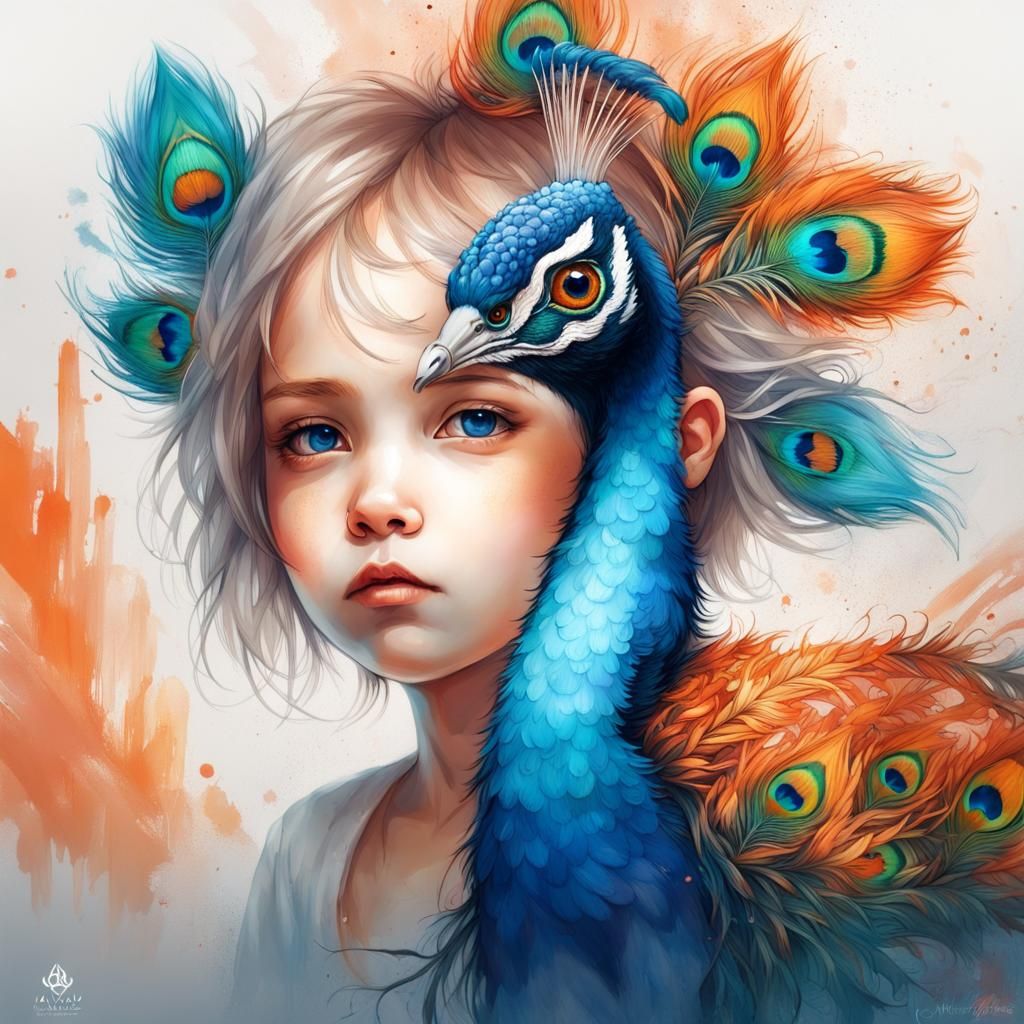The Girl and the Peacock