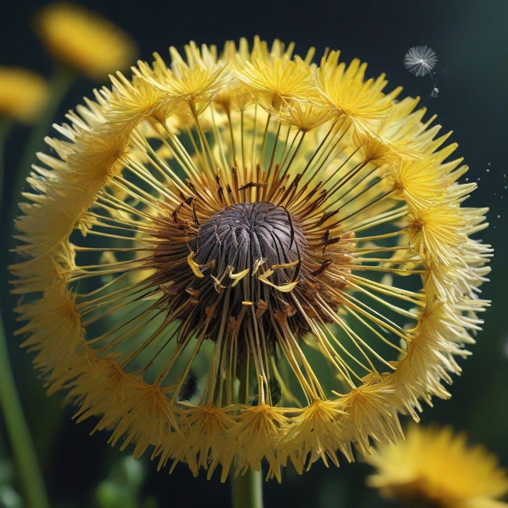 Vibrant Dandelion Bouquet in Hyper-Realistic Detail