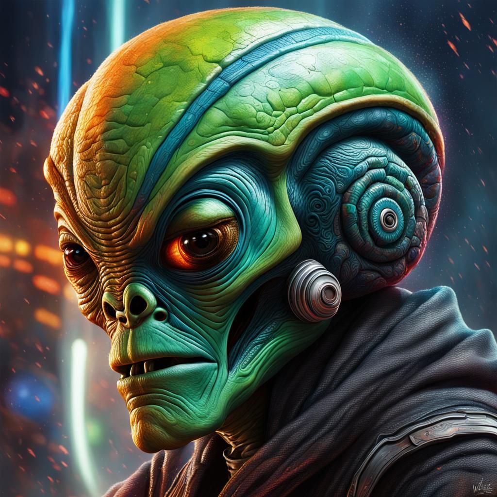 Hyperrealistic Star Wars Alien Concept Art