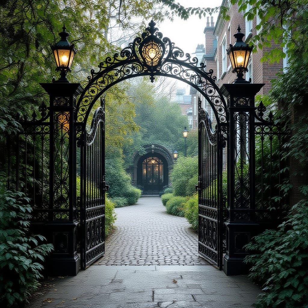 Art Nouveau London Gates: Secret Garden Entrance
