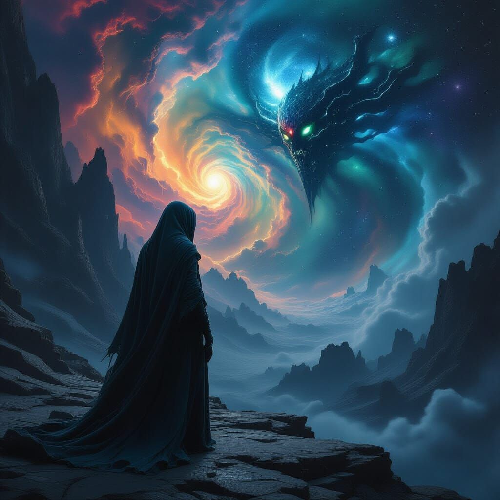 Cosmic Horror: Woman at Abyss Edge