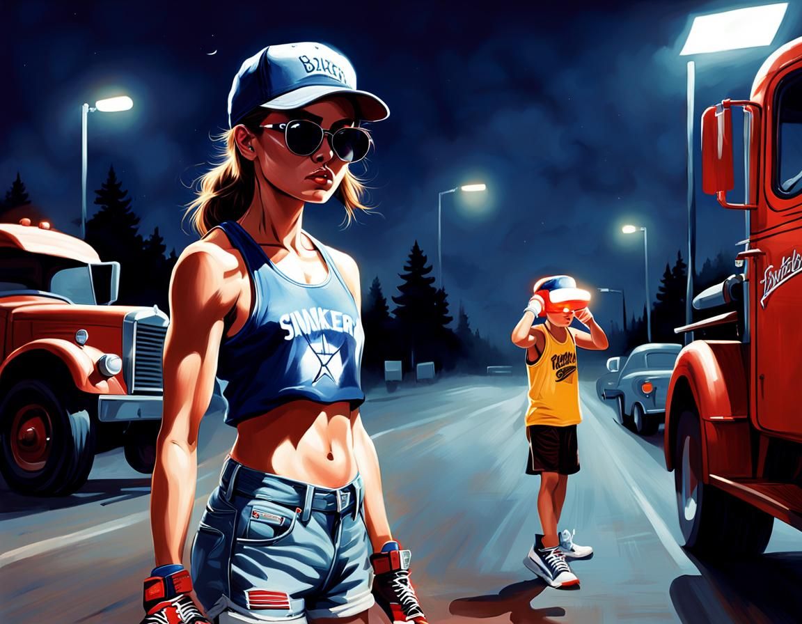 Sinister Night Boxing Match with Trucker