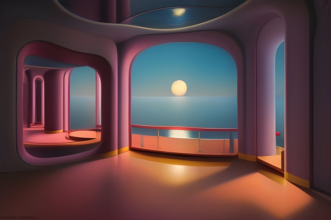 Thriving Submarine City in Steamnouveau Style