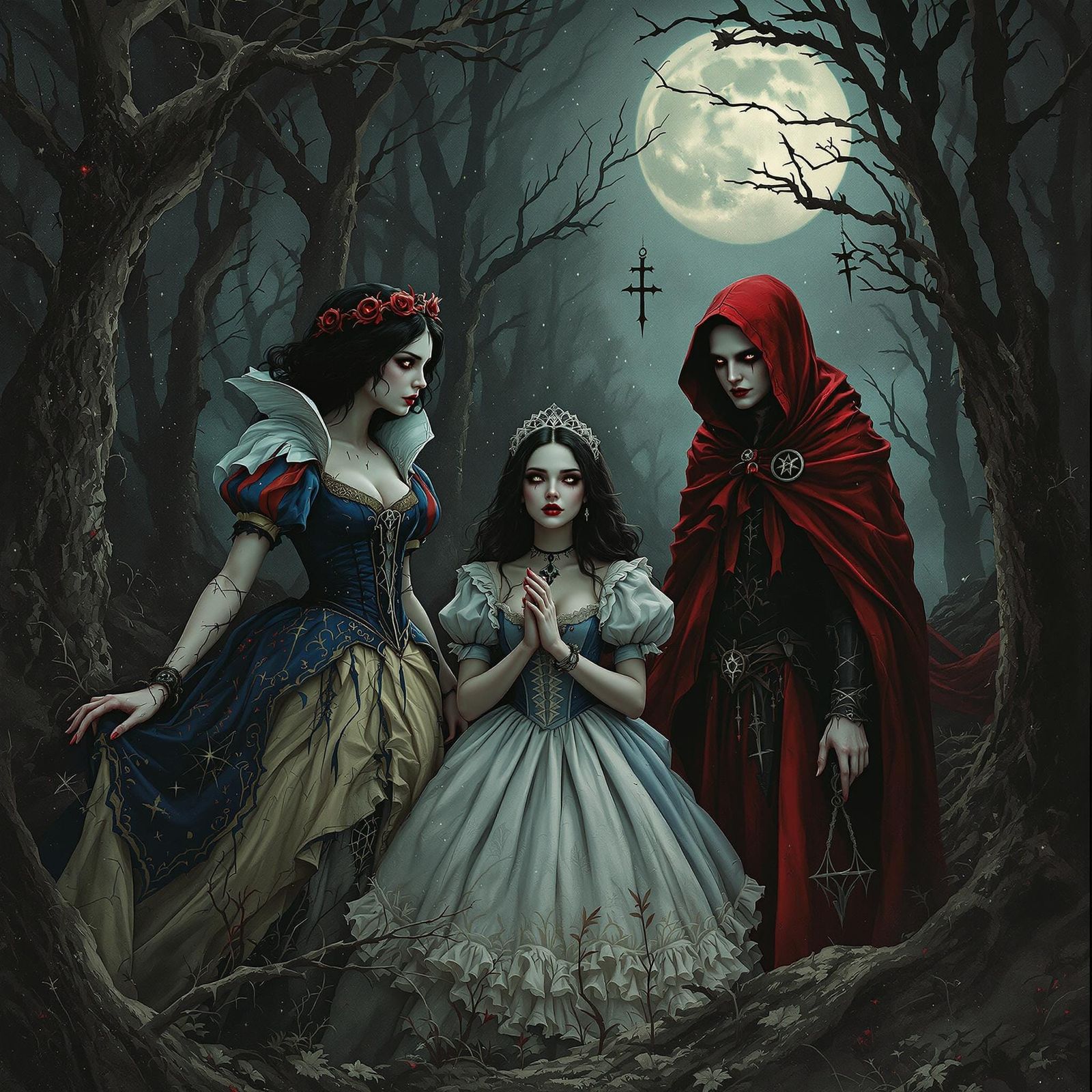 Gothic Goddesses Confront Dark Magic in Lunar Forest