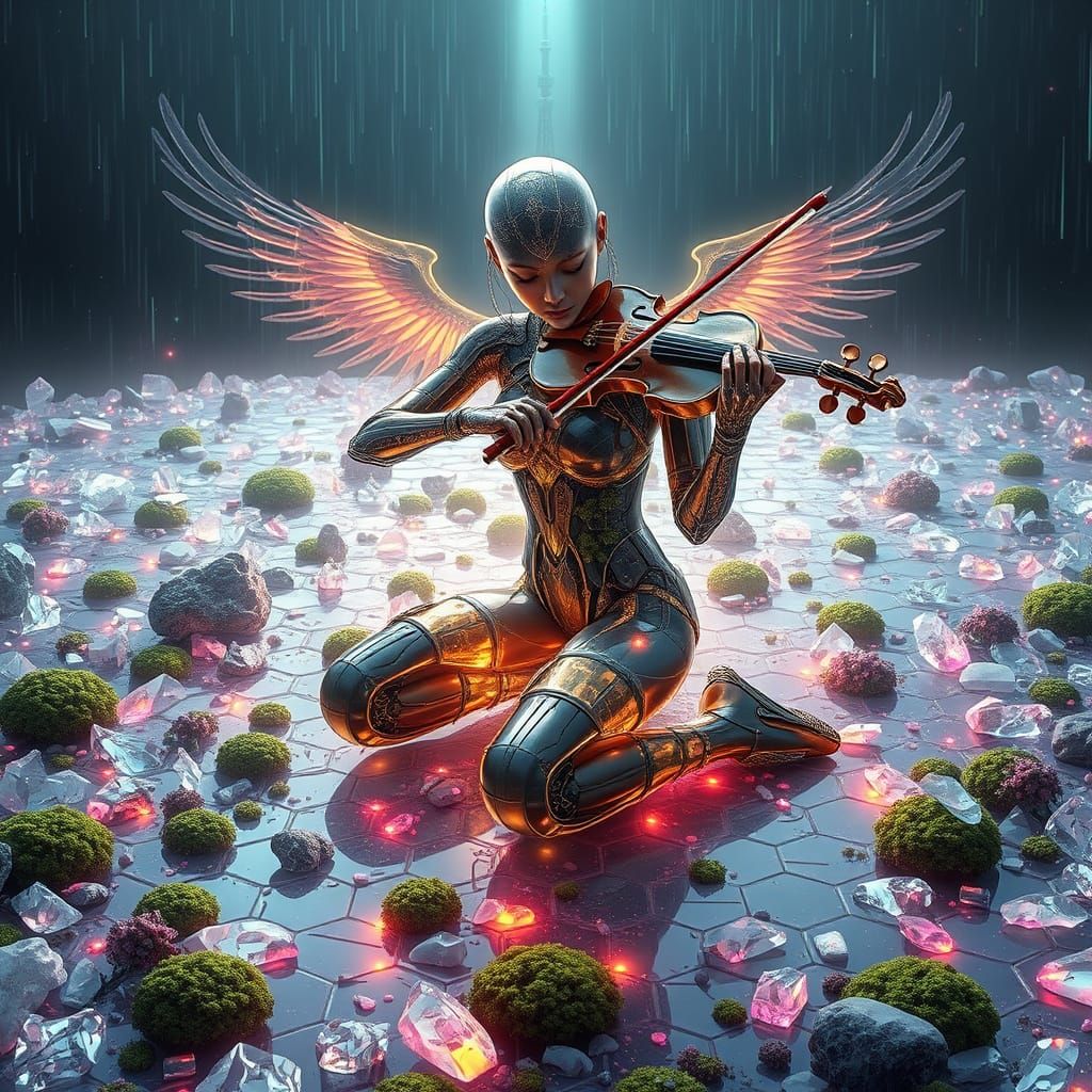 Cyberpunk Crystal Harmony in Ultra-HD