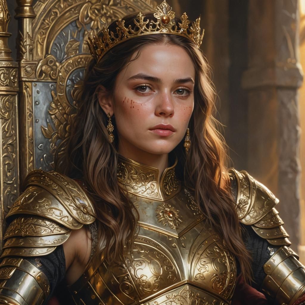 Queen Tessa: Digital Portrait in Hannah Alexander Style