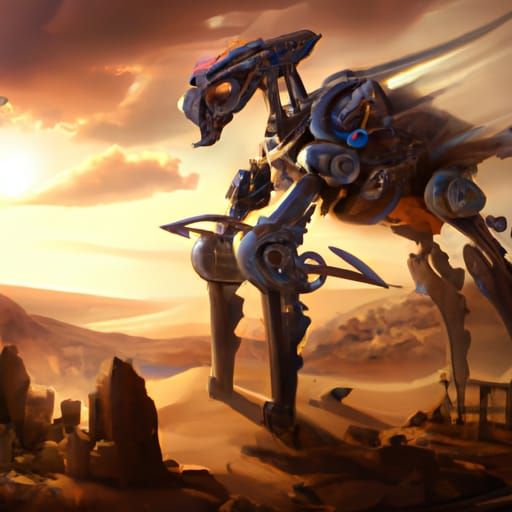 Bionicle in Renaissance Style Matte Painting