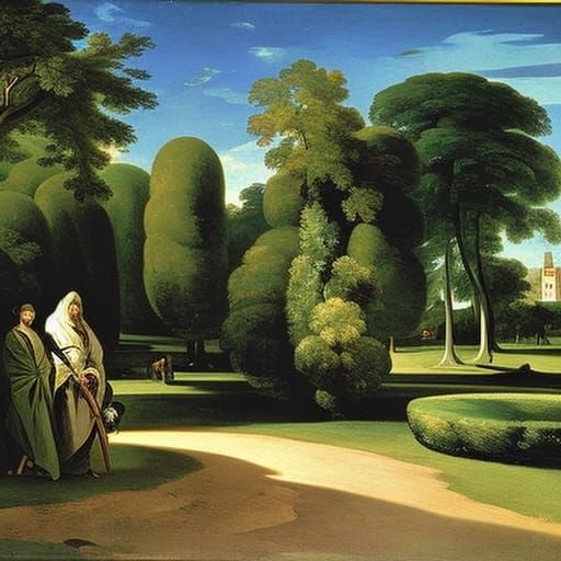 Romantic Garden with Deep Triadic Colors