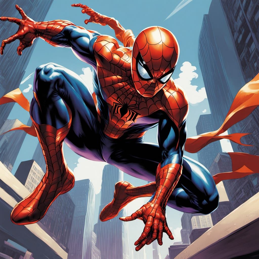 Spider-Man Falls As Mary Jane Reaches Out