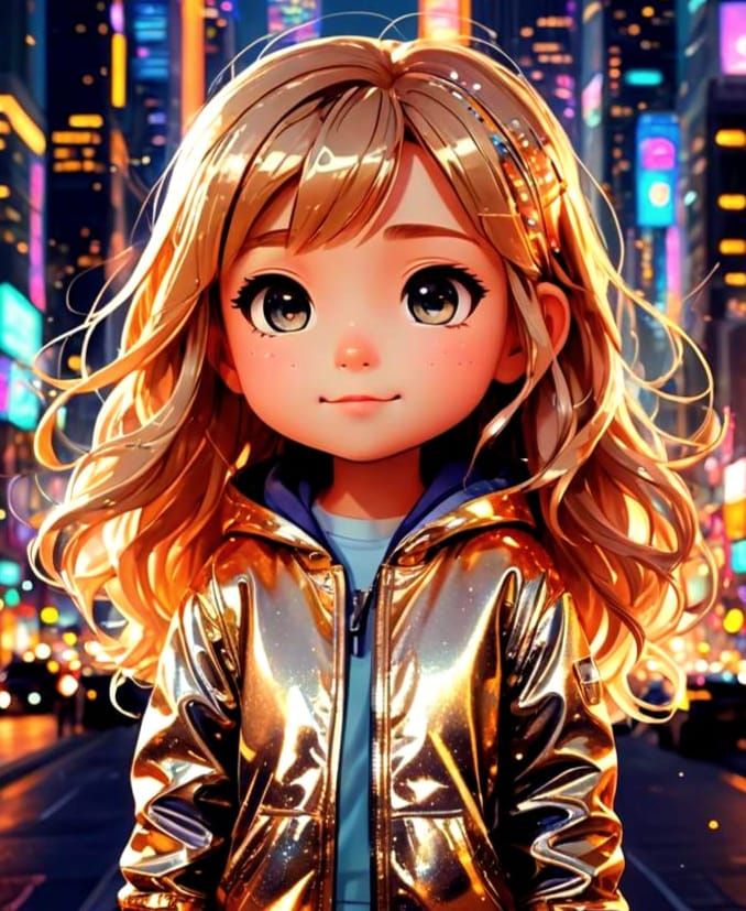 Adorable Chibi Character with Modern Views