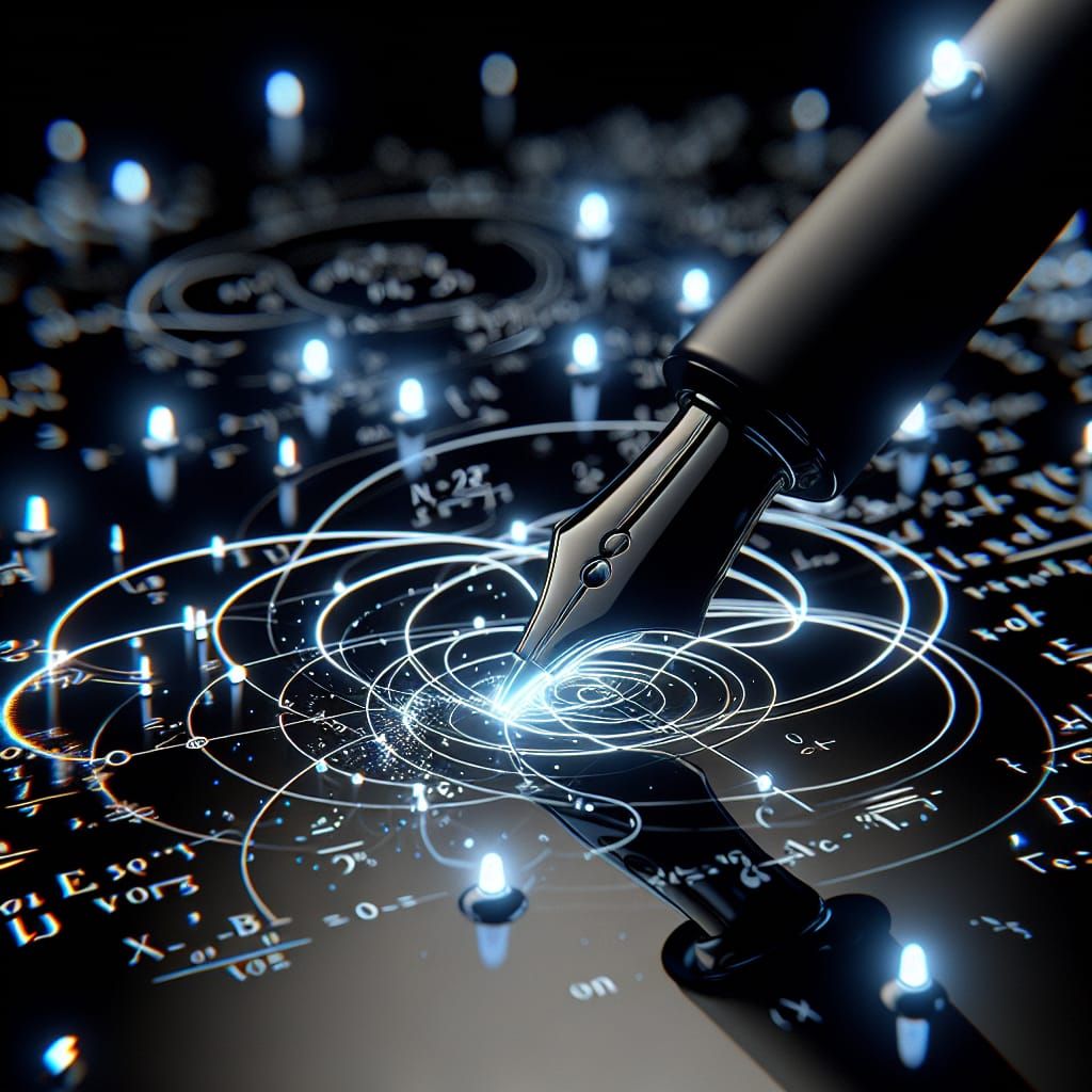 Bioluminescent Math Equations on Glass in 3D