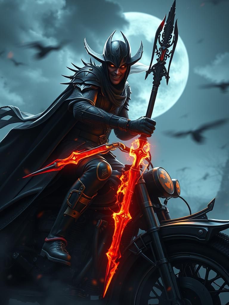 18th Century Ghost Rider in Anime Style