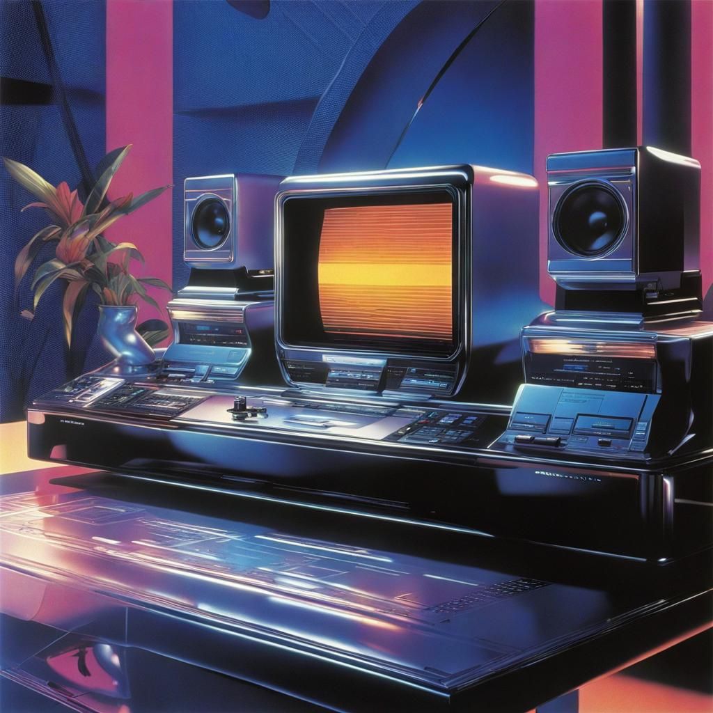Futuristic 80s Ad for Panasonic Cyberdeck Hifi
