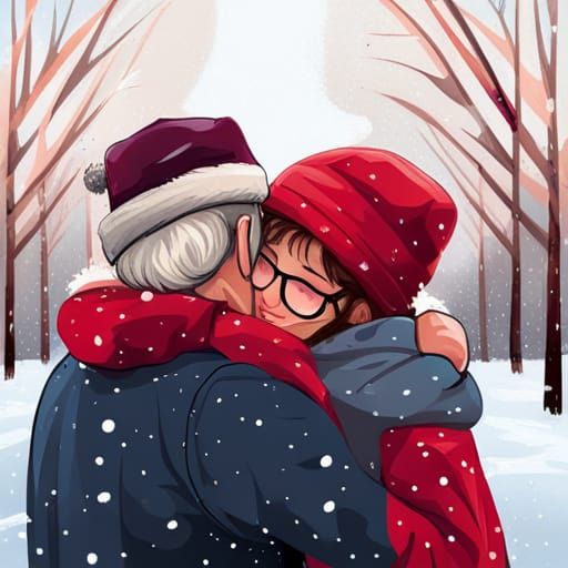 Granddaughter's Loving Embrace on National Hug Holiday