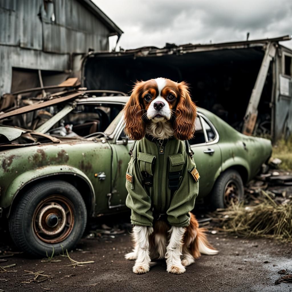 Furry Alien Mechanic in Post-Apocalyptic Scene