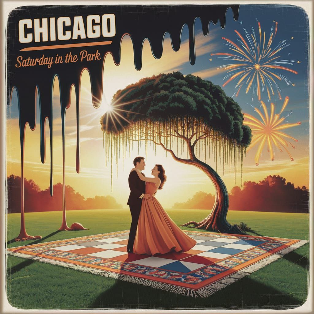 Saturday in the Park: Surreal Vintage Record Cover