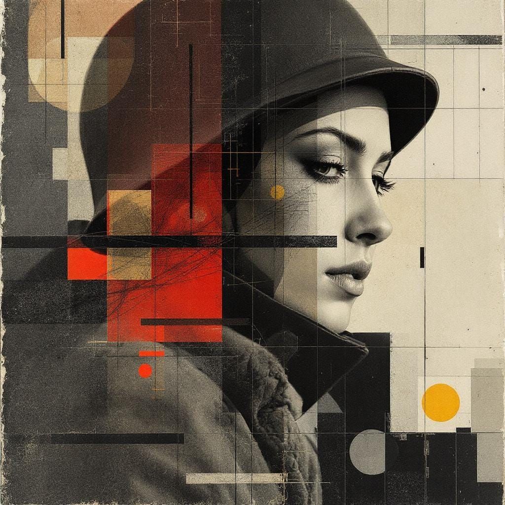 D-Day Image in Rauschenberg and Schwitters Style