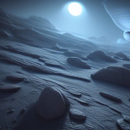 Detailed Alien Landscape in Sci-Fi Style