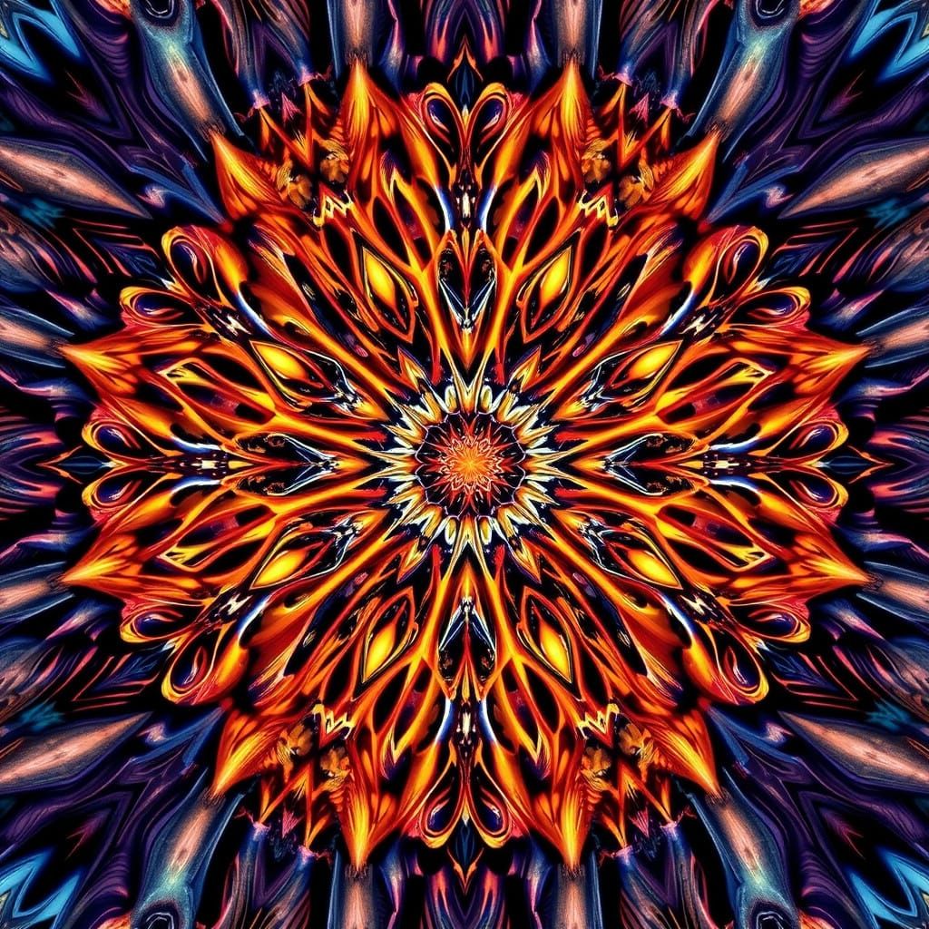 Vicsek Fractal in Futuristic Comic Book Art