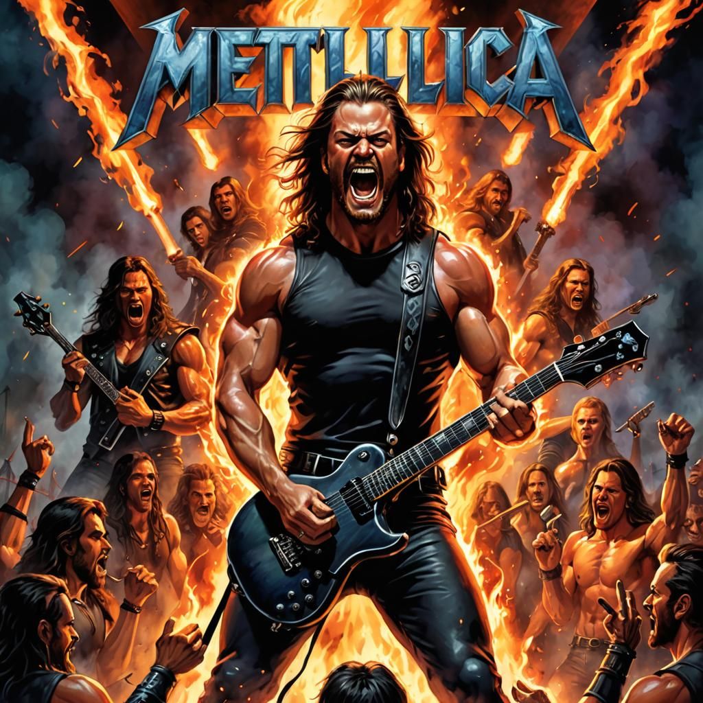 Metallica Album Cover Art: 1980s Heavy Metal Fantasy