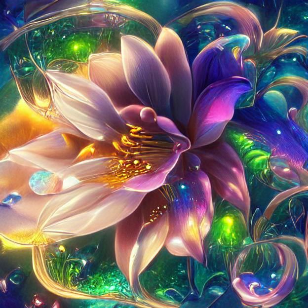 Magical Floral World in Hyperrealism