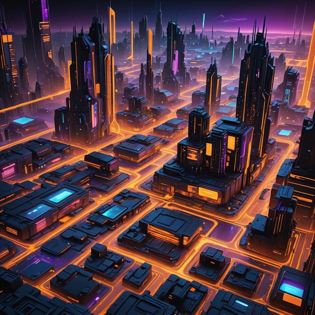 Futuristic Website on Screen in Dark Room